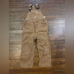 Carhartt Bibs Overalls Adjustable Buckle Farm Double Knee Size 4T